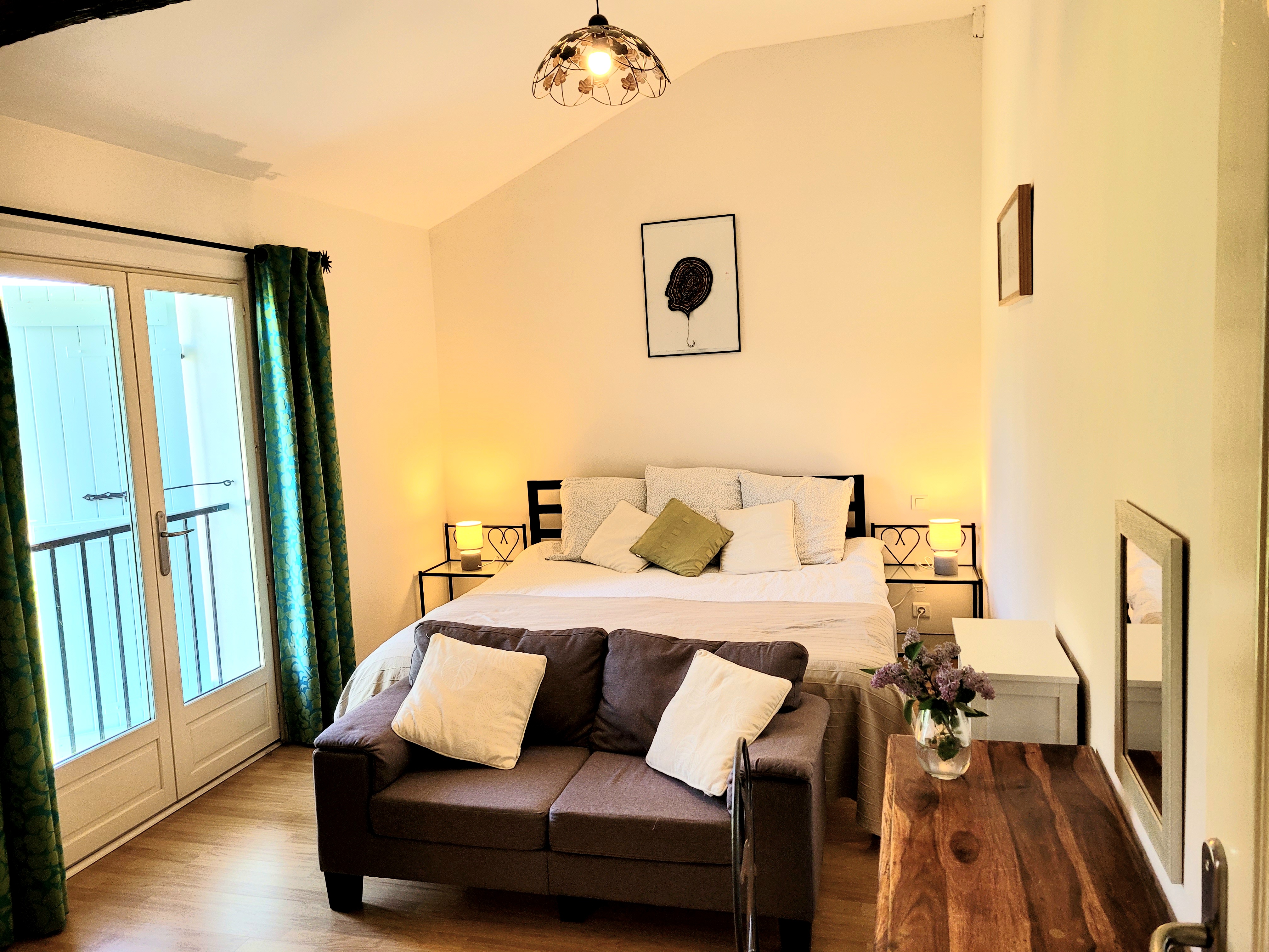 Beautiful guest bedroom at Baron Figues